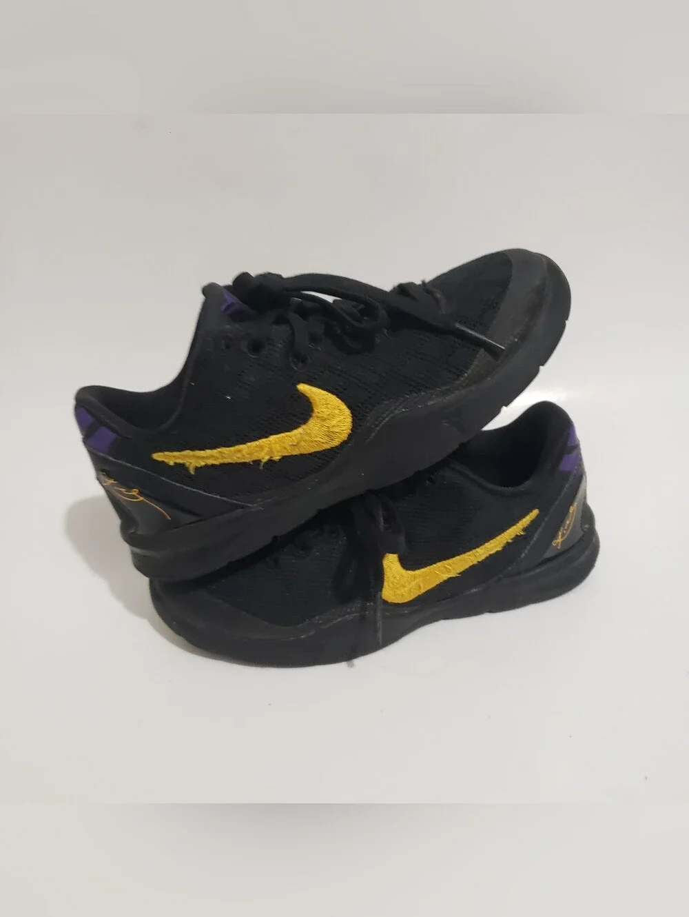 Nike Kobe 8 Protro PS Lakers Away Kids Shoes 12.5C Black Gold Purple FN0267-002